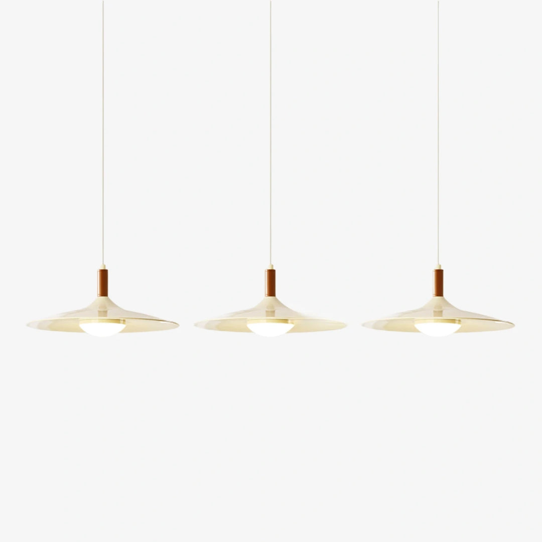 Cream Saucer Pendant Light