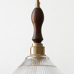 Bild in Gallery-Viewer laden, Vintage Ribbed Glass Shade Plug‑in Swag Pendant Light - Hanging Lamp for Dining and Living Room