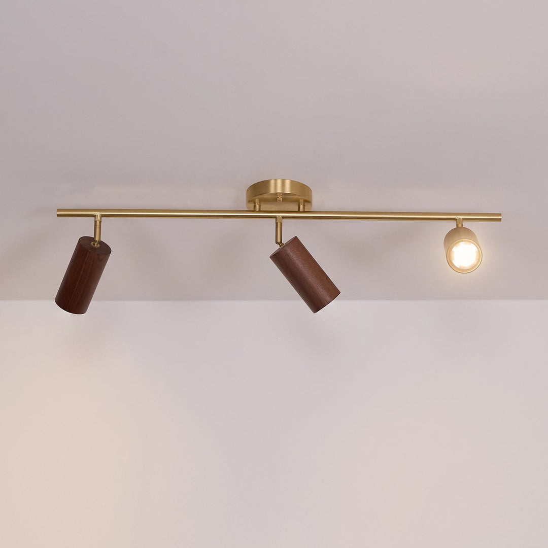 Iluminación de riel de madera Thio