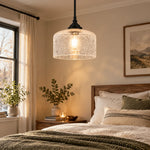 Load image into Gallery viewer, Vintage Glass Pendant Light with three shade colours and two shade sizes - New2609-1024527 interior scene