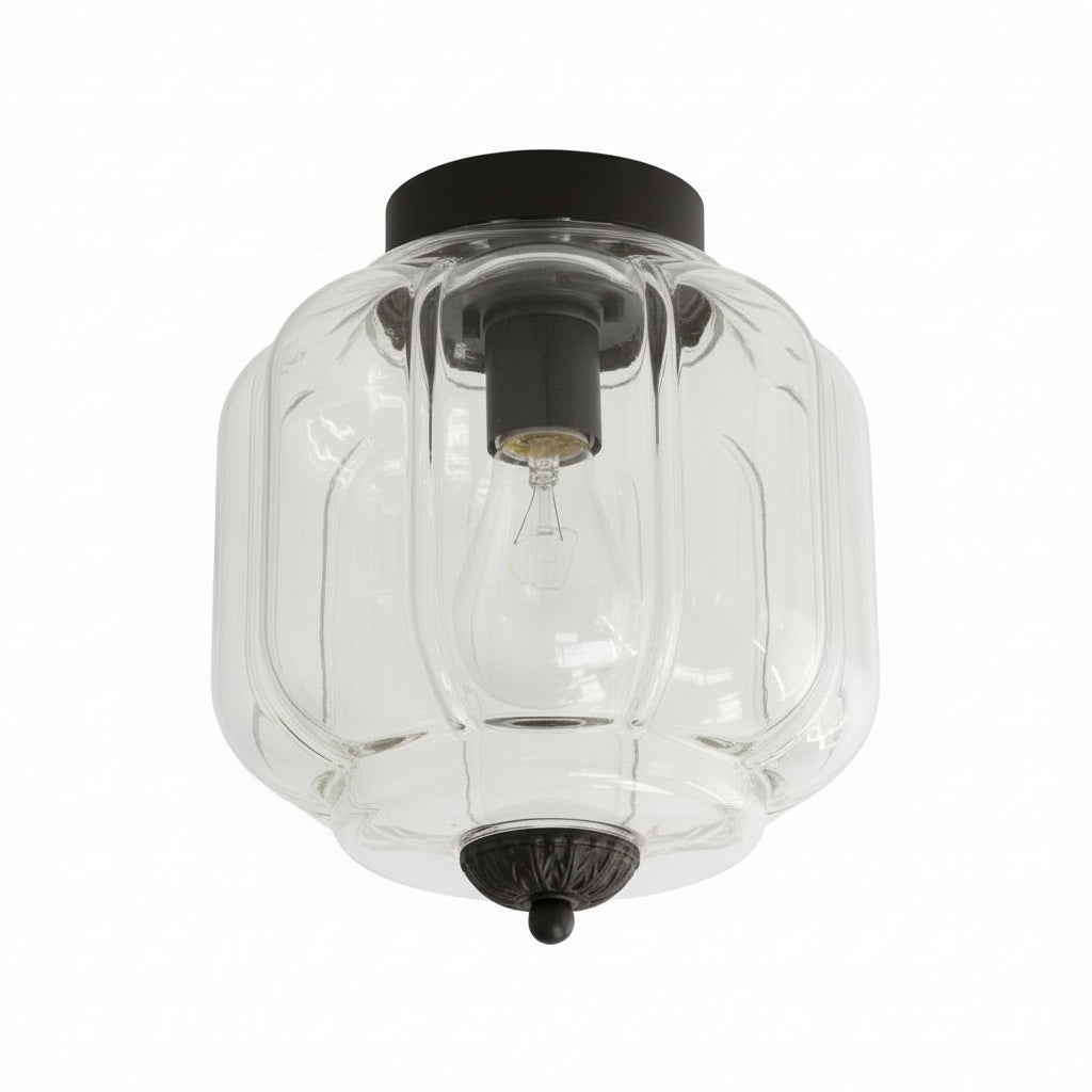 Lámpara de techo empotrada Eloise de cristal lechoso: iluminación de acento moderna con pantalla de cristal artístico 
