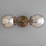 Charger l&#39;image dans la visionneuse de galerie, Lumio Globe Double Globe Vanity Wall Light - Rustic Farmhouse Bathroom Wall Fixture
