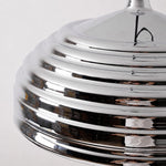 Charger l'image dans la visionneuse de galerie, Close view of the ribbed polished chrome dome shade