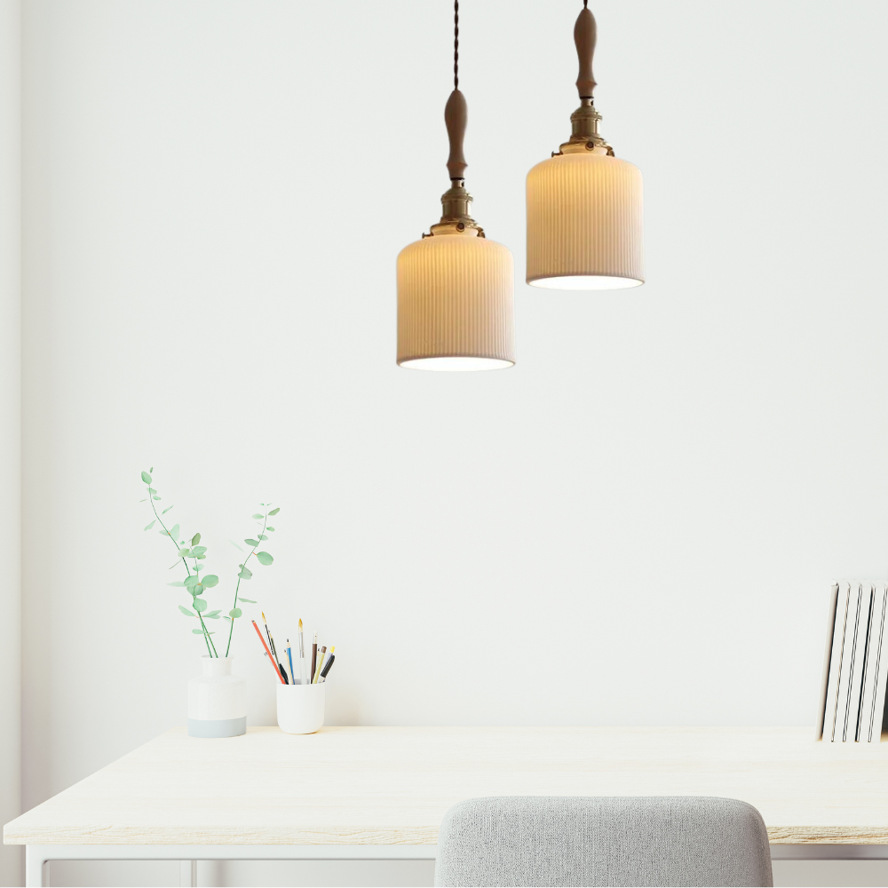 Luz de Cerámica de Madera