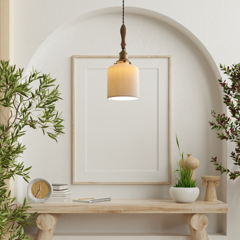 Luz de Cerámica de Madera