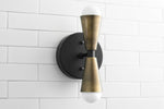 Cargar imagen en el visor de la Galería, Pyralis Cone Linear Statement Wall Sconce - Modern Two Light Fixture

