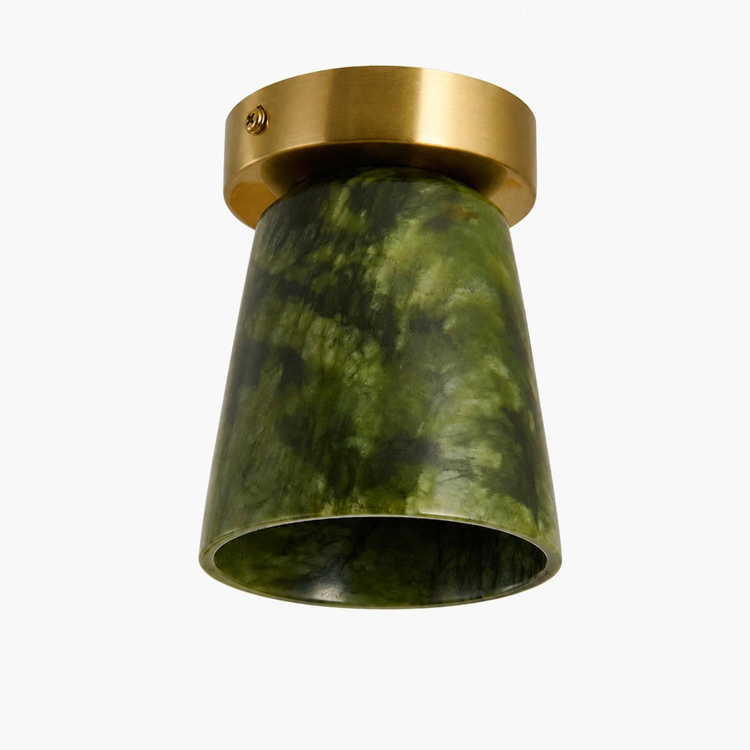 Style B dark green gold vintage flush mount ceiling light