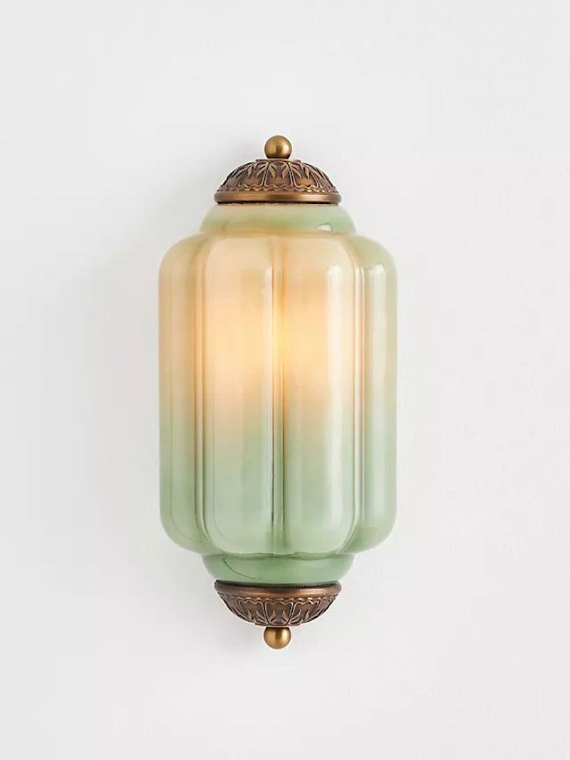 Vintage Milk Glass Flush Eloise Wall Sconce for Bedside Hallway