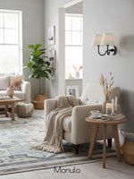 Load image into Gallery viewer, Luvora Fabric Shade Wall Sconce with Drum Shade - Classic Pleated Sconce Light
