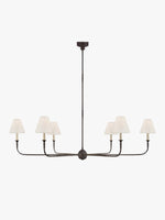Load image into Gallery viewer, Sleek Chandelier Featuring Layered Linear Silhouette
