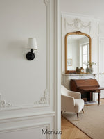 Load image into Gallery viewer, Kalvora Drum Shade Wall Sconce – Fabric Sconce Light for Cozy Cottage Lighting

