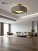 Cargar imagen en el visor de la Galería, Lámpara de techo empotrada de porcelana: luminaria moderna de perfil bajo 
