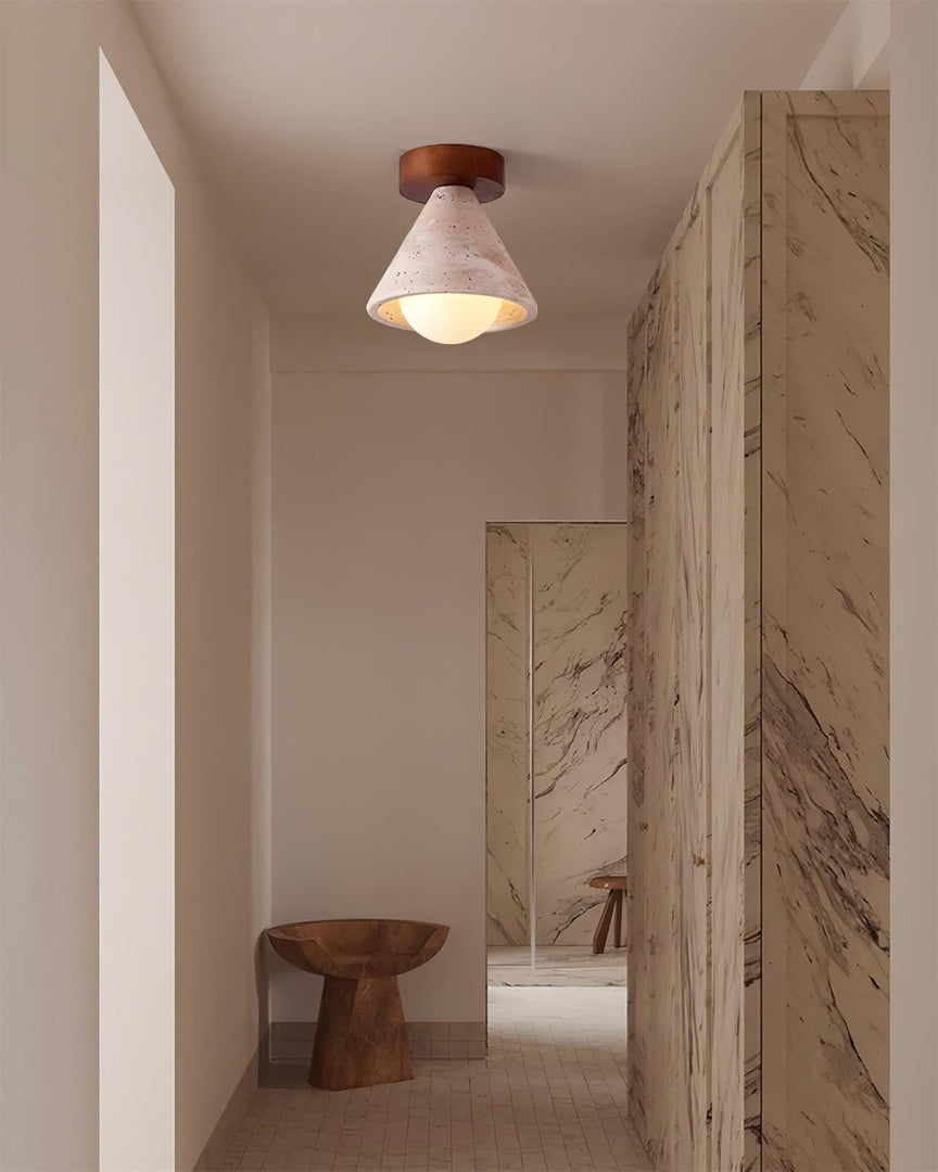 Creme Stil Eingang Gelb Travertin Walnuss Deckenlampe