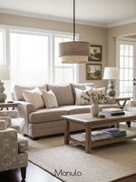 Load image into Gallery viewer, Double Fabric Drum Pendant Lamp
