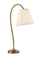 Load image into Gallery viewer, Fabric Table Lamp with Drum Shade - Modern Pleated Task Light
