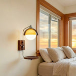 Charger l'image dans la visionneuse de galerie, Applique murale Sunset Vintage Modern – Lampe à double abat-jour de la série Sunset avec base texturée en bois