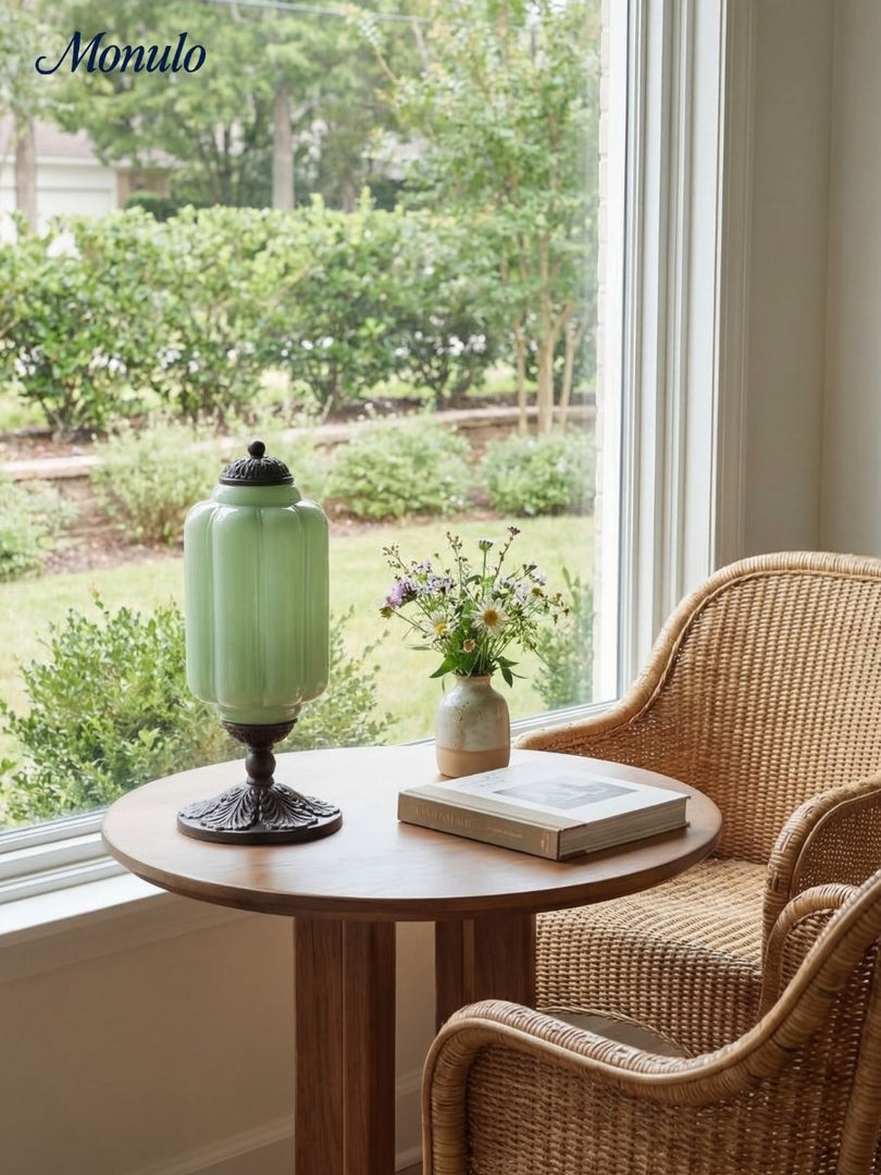 Lampe de table Eloise en verre vintage