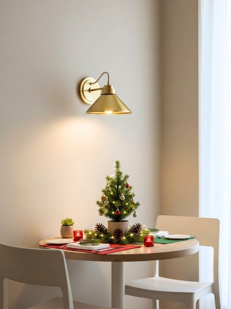 Applique murale globe à bras courbé Aurenza – Lampe murale industrielle moderne pour salle de bain, chambre et couloir