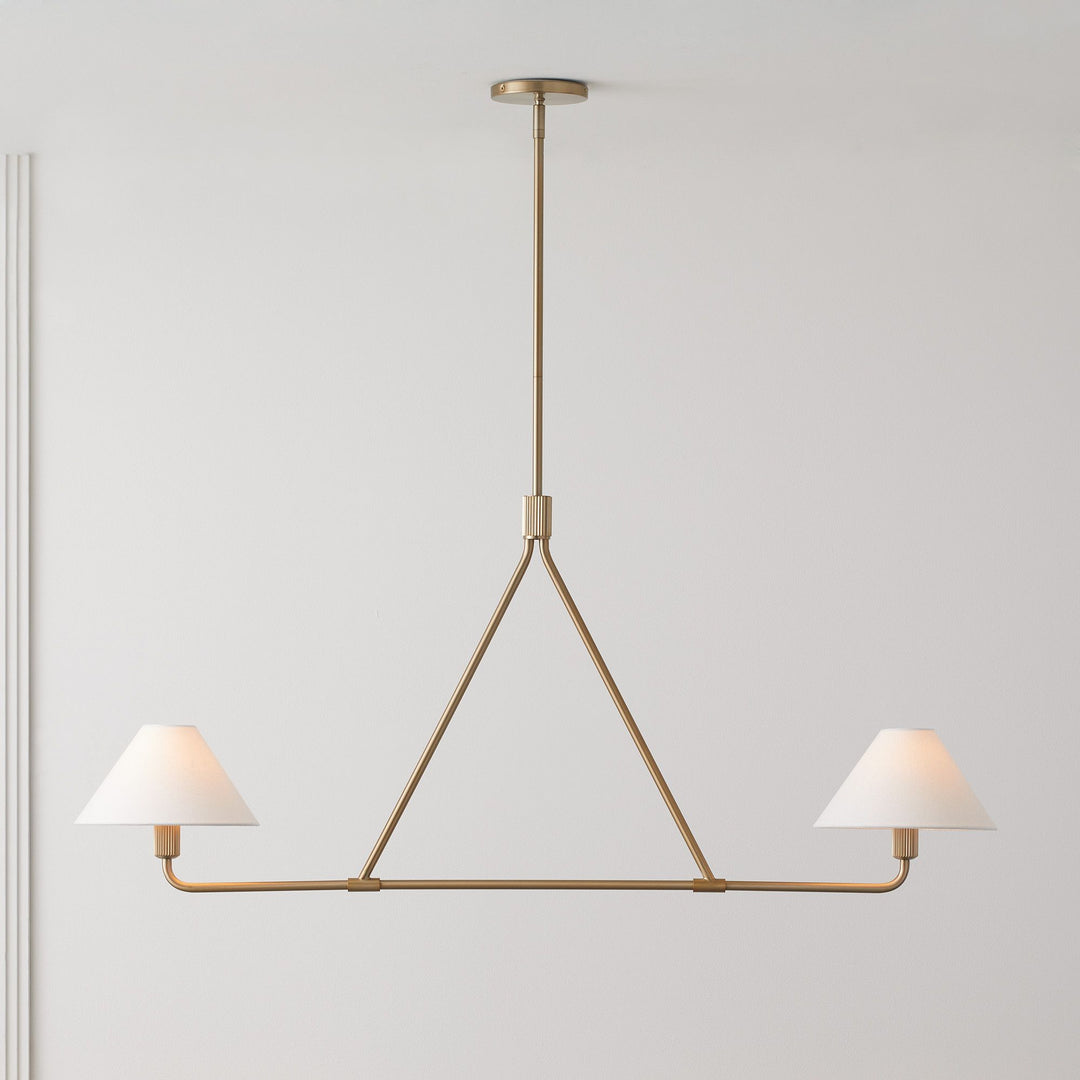 Diora Linen Shade Chandelier - 2 or 4 Light Dining and Island Light