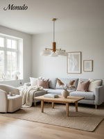 Load image into Gallery viewer, Medieval Log Style Vintage Glass Chandelier
