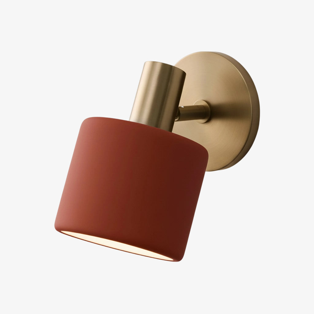 Aplique de pared de porcelana Cerova - Lámpara empotrada redonda minimalista de cerámica