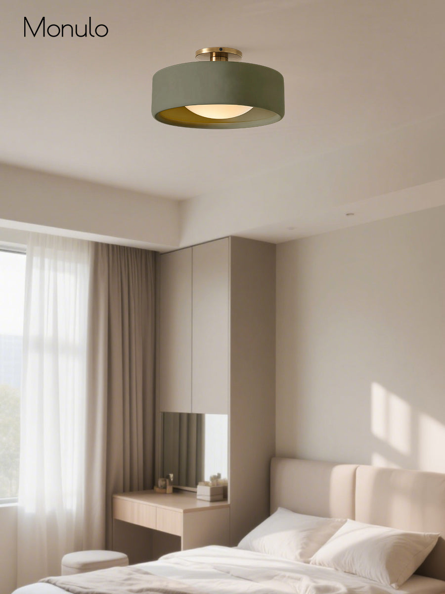 Cerova Porcelain Flush Mount Ceiling Light – Modern Low-Profile Fixture