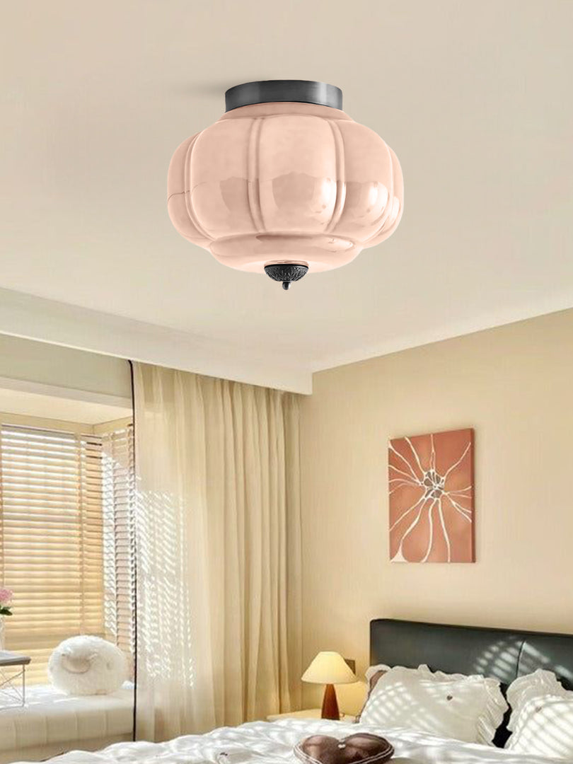 Retro Milk Semi Flush Mount Eloise Ceiling Light