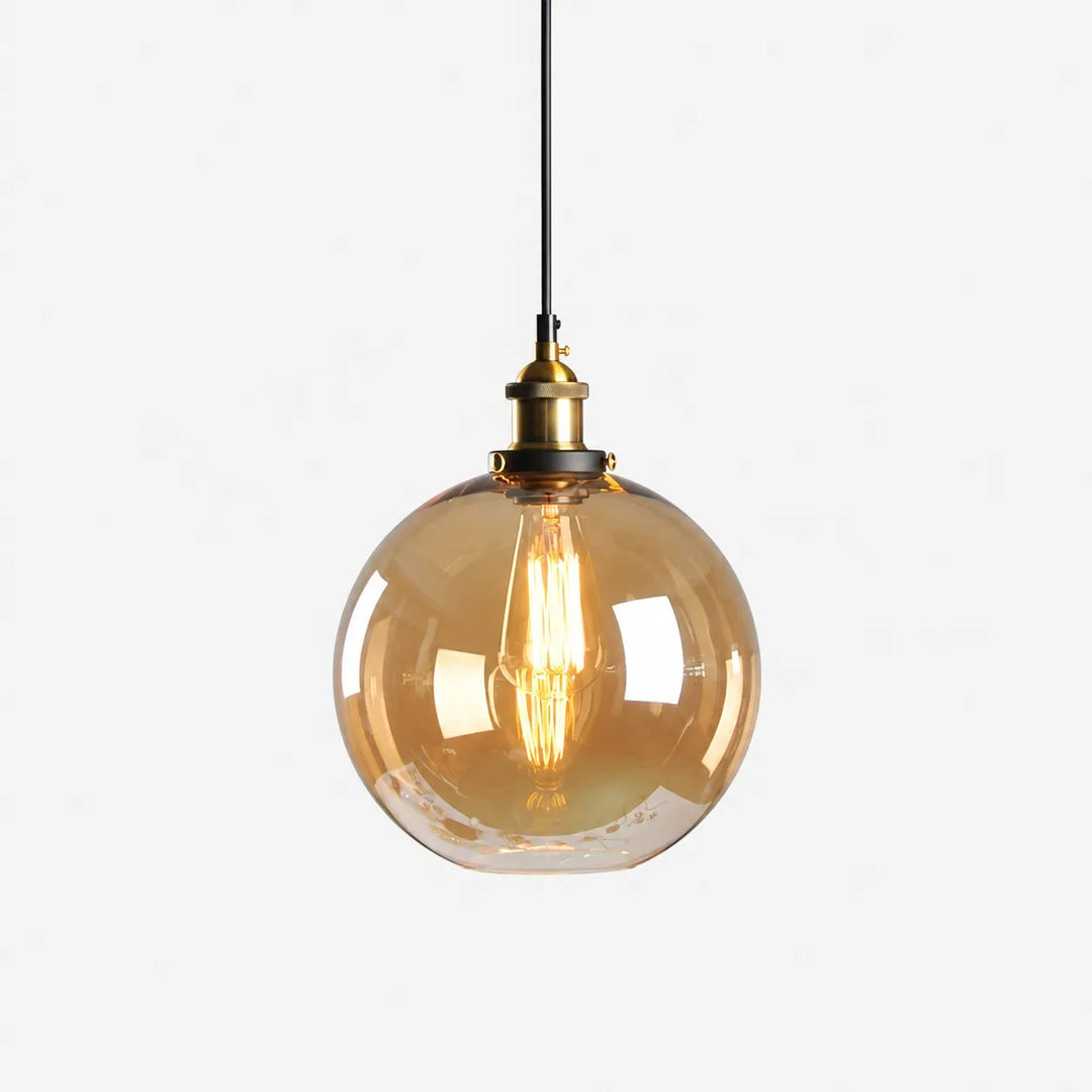 Industrial Glass Pendant Light