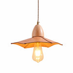 Load image into Gallery viewer, Vintage leather pendant light
