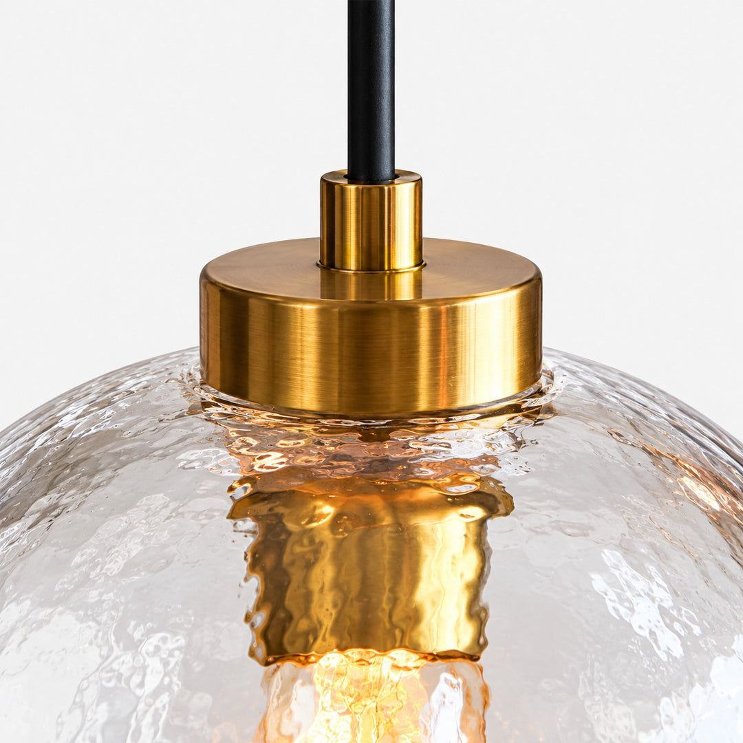 Modern Rustic Glass Pendant Light for Dining Room