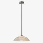 Charger l'image dans la visionneuse de galerie, Suspension Dôme Élégante en Albâtre Alariv - Éclairage Moderne en Pierre pour Salle à Manger ou Salon