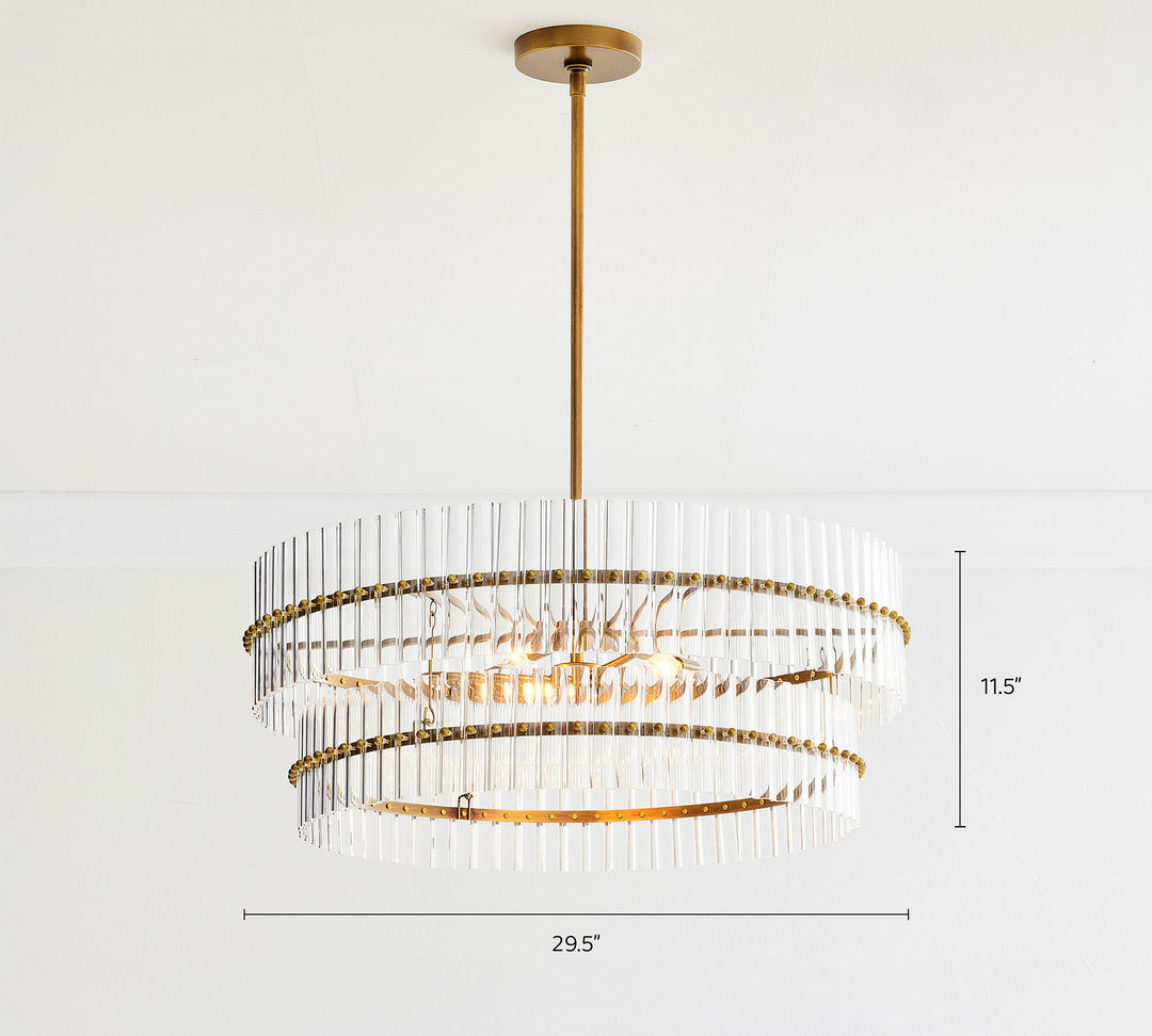 Lámpara colgante de cristal Lumora: estilo moderno de araña de cristal