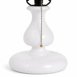 Bild in Gallery-Viewer laden, White pedestal lamp base with pull chain switch