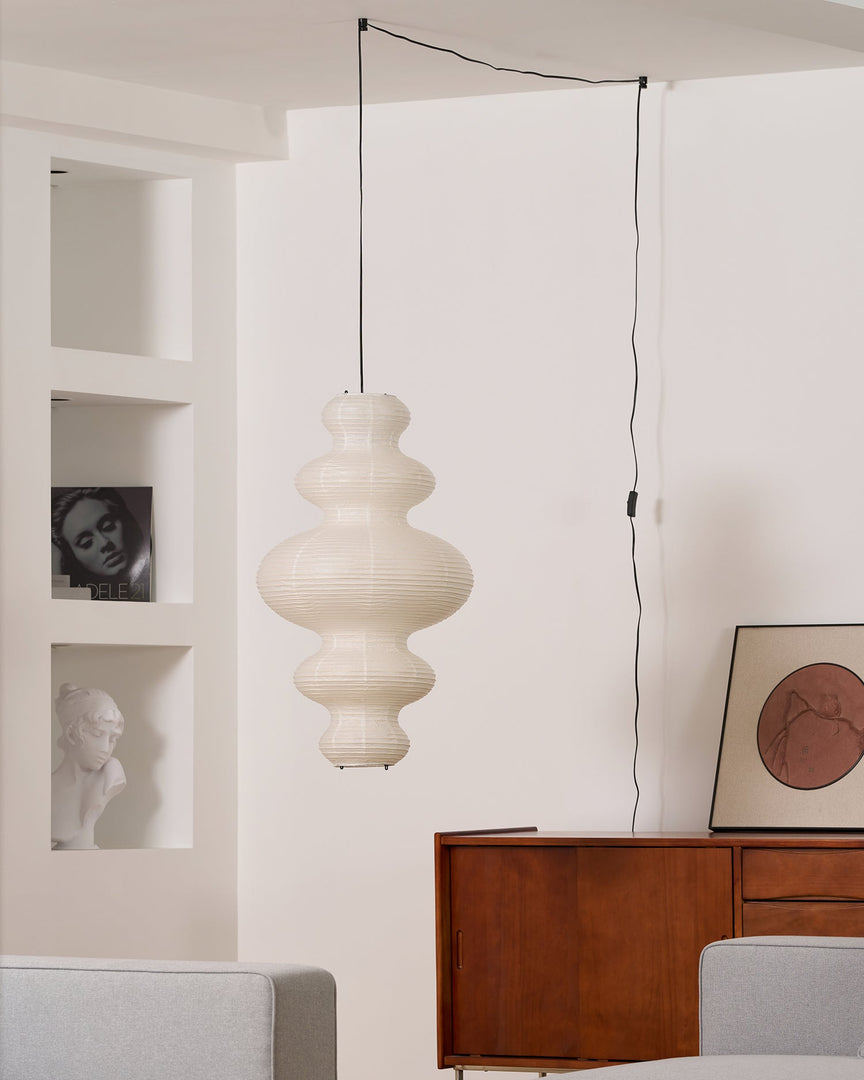Stacked Mulberry Paper Swag Pendant