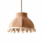 Load image into Gallery viewer, French Cream Pom Pom Fabric Pendant Light