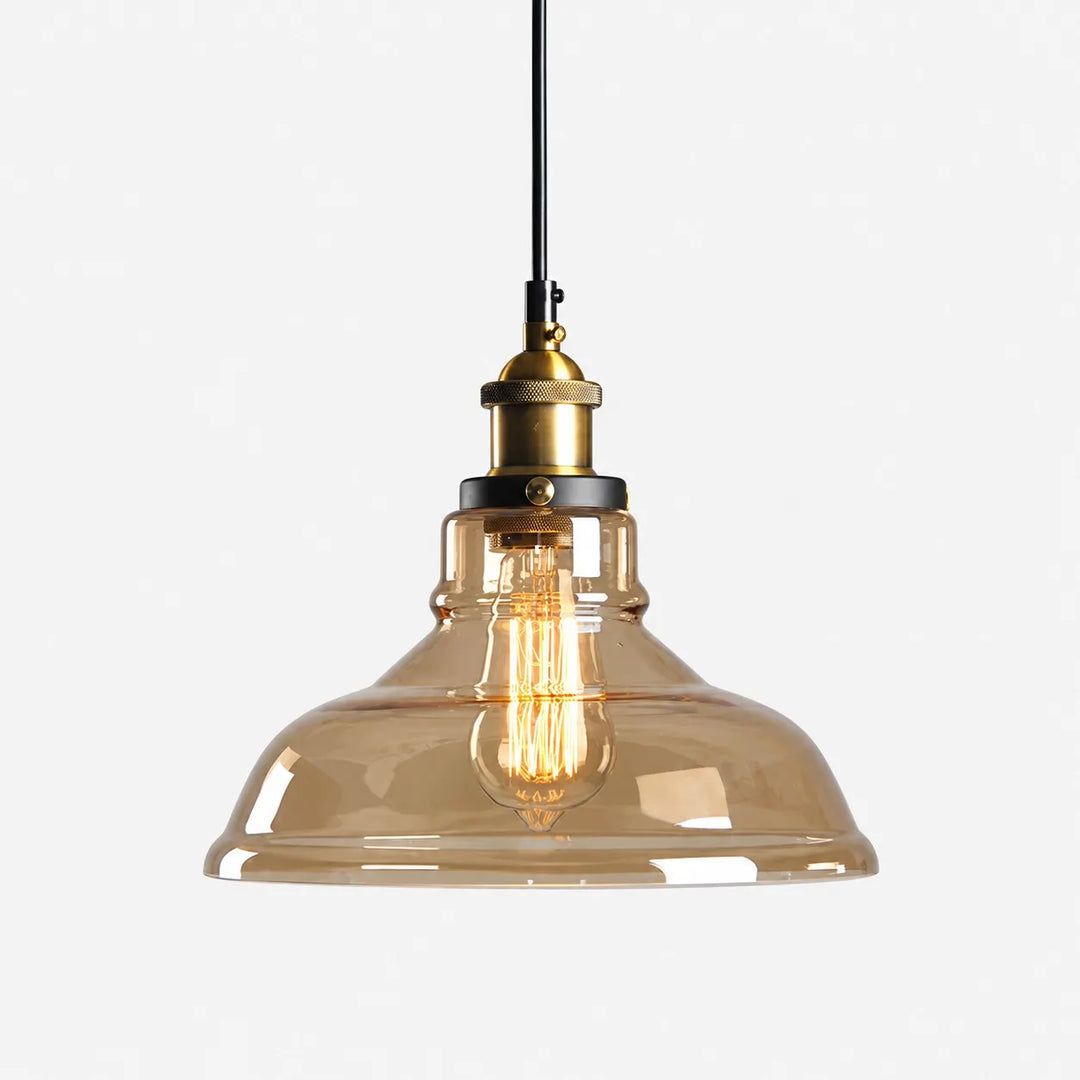 Industrial Glass Pendant Light
