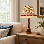 Cargar imagen en el visor de la Galería, Twist wood table lamp on a living room side table