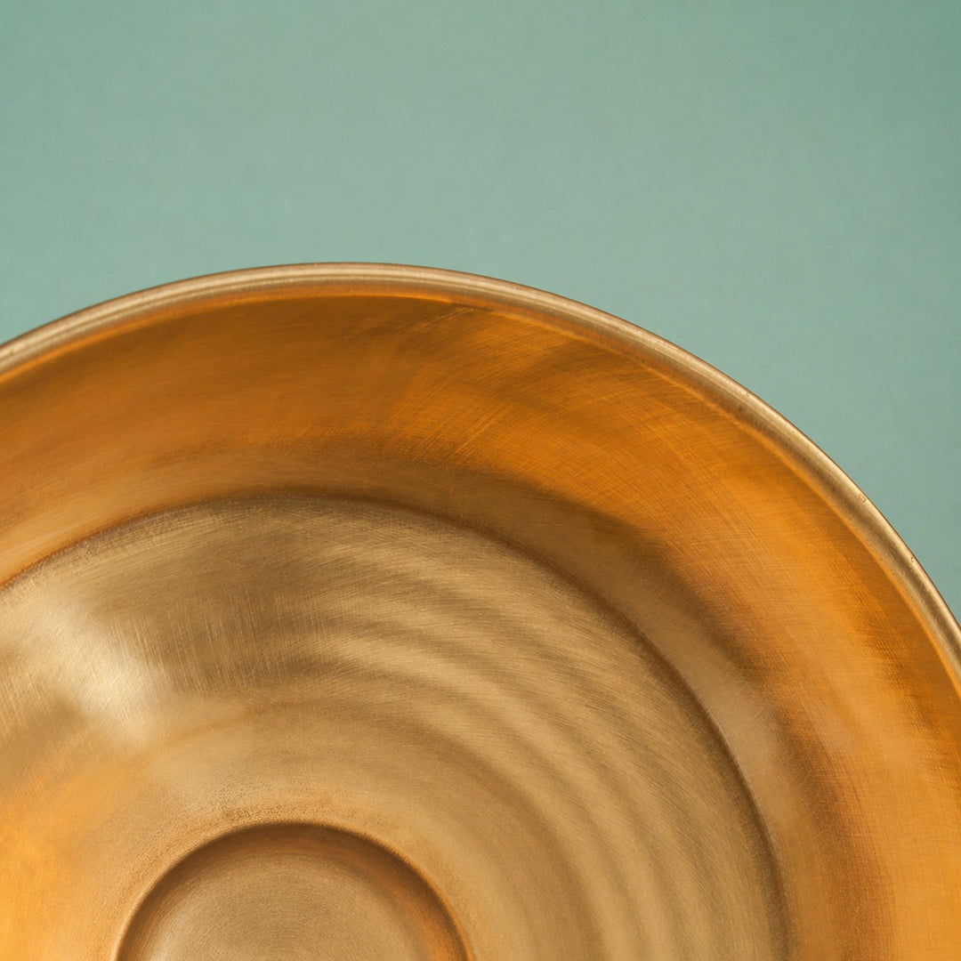 Brass shade interior finish detail