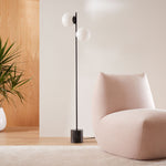 Load image into Gallery viewer, Alessora Minimalist Sphere Stem Tall Standing Lamp for Reading or Lounge Spaces
