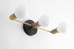 Charger l&#39;image dans la visionneuse de galerie, Glorica Glass Mid Century Modern Vanity Light - 3 Light Wall Fixture
