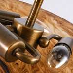 Charger l'image dans la visionneuse de galerie, Antique Brass Etched Glass Semi-Flush Ceiling Light