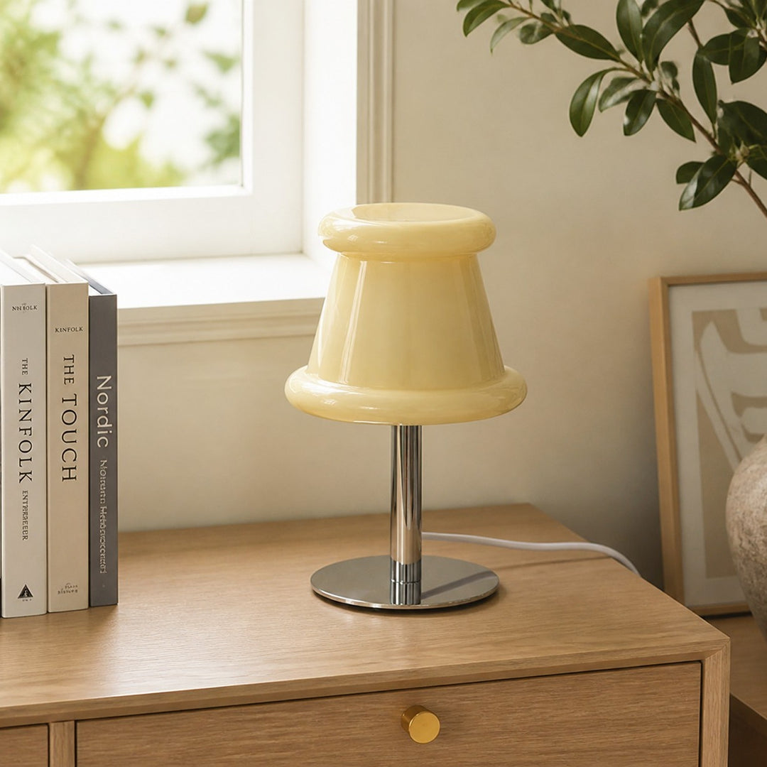 Sculpted Glass Table Lamp