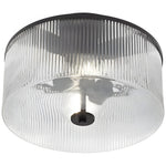 Charger l&#39;image dans la visionneuse de galerie, Plafonnier tambour en verre rayé - Luminaire de style campagnard
