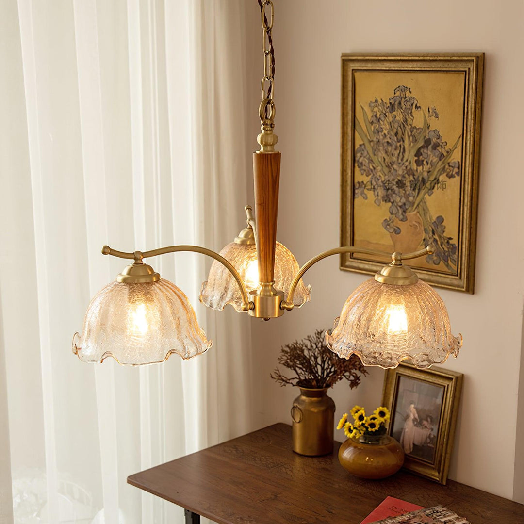 Lustre vintage en verre de Murano