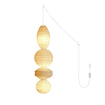 Bild in Gallery-Viewer laden, Stacked Ribbed Paper Swag Pendant Light