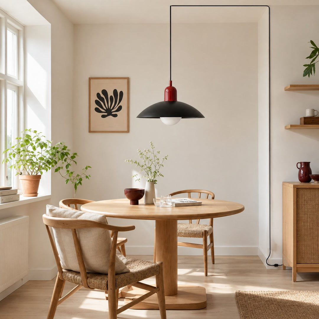 Mid Century Bauhaus Dining Room Plug-in Pendant Light