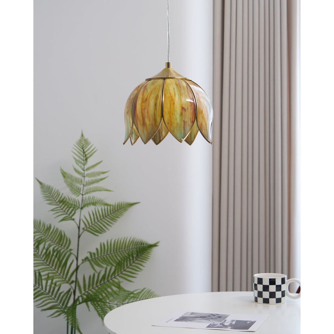 Lampe à suspension rétro Lotus