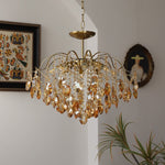 Load image into Gallery viewer, Vintage Sumptuous Teardrop Crystal Chandelier
