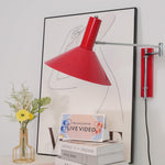 Cargar imagen en el visor de la Galería, Aplique de pared de metal blanco con brazo ajustable
