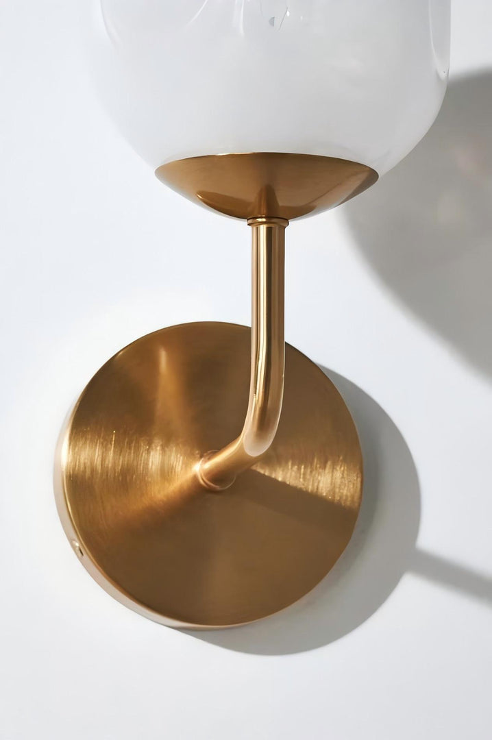 Lámpara de pared Pawrior moderna con esfera de vidrio orgánico - Aplique de pared con diseño de nube nórdica